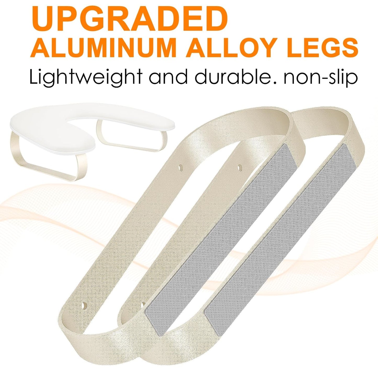 Nail Arm Rest Stand - Upgraded 10° Inclined U-Shaped Design | Non-Slip Aluminum Alloy Holder