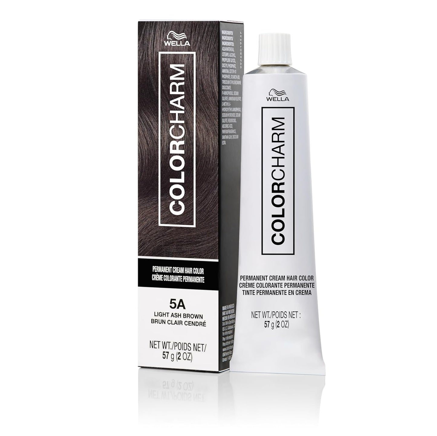 COLORCHARM Permanent Cream Hair Dye - Darkest Brown & Black Shades | Intense Gray Coverage, Vegan Formula | 2 oz.