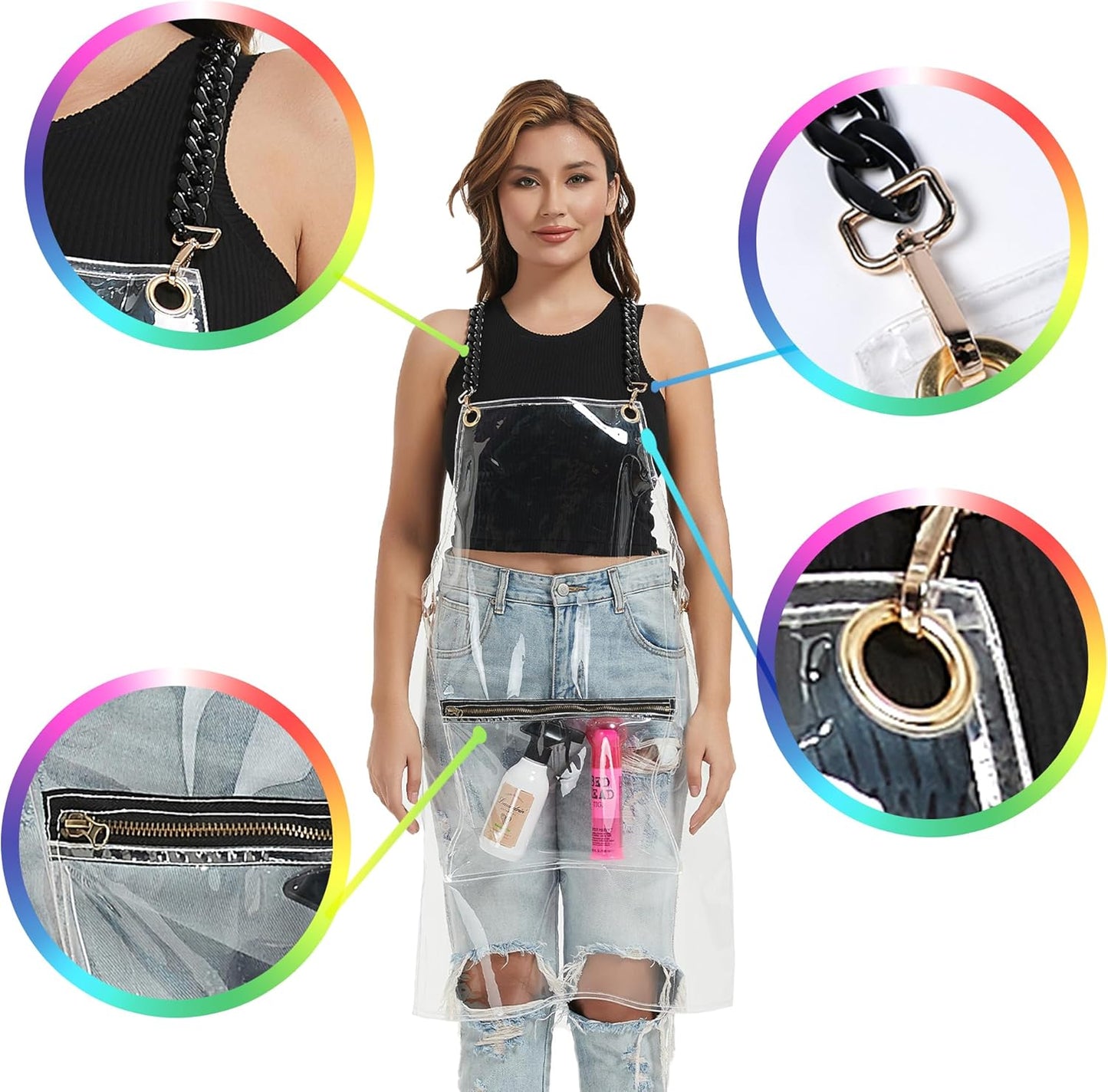 Hair Stylist Apron - Waterproof Salon Apron for Women | Pocket Design for Hairdressers & Nail Techs