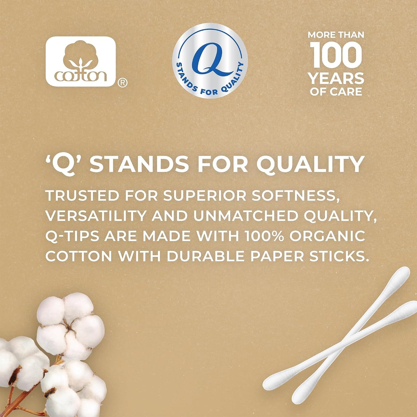 Organic Cotton Swabs - Travel-Size 10-Pack | Eco-Friendly Household Essentials, Beauty Care