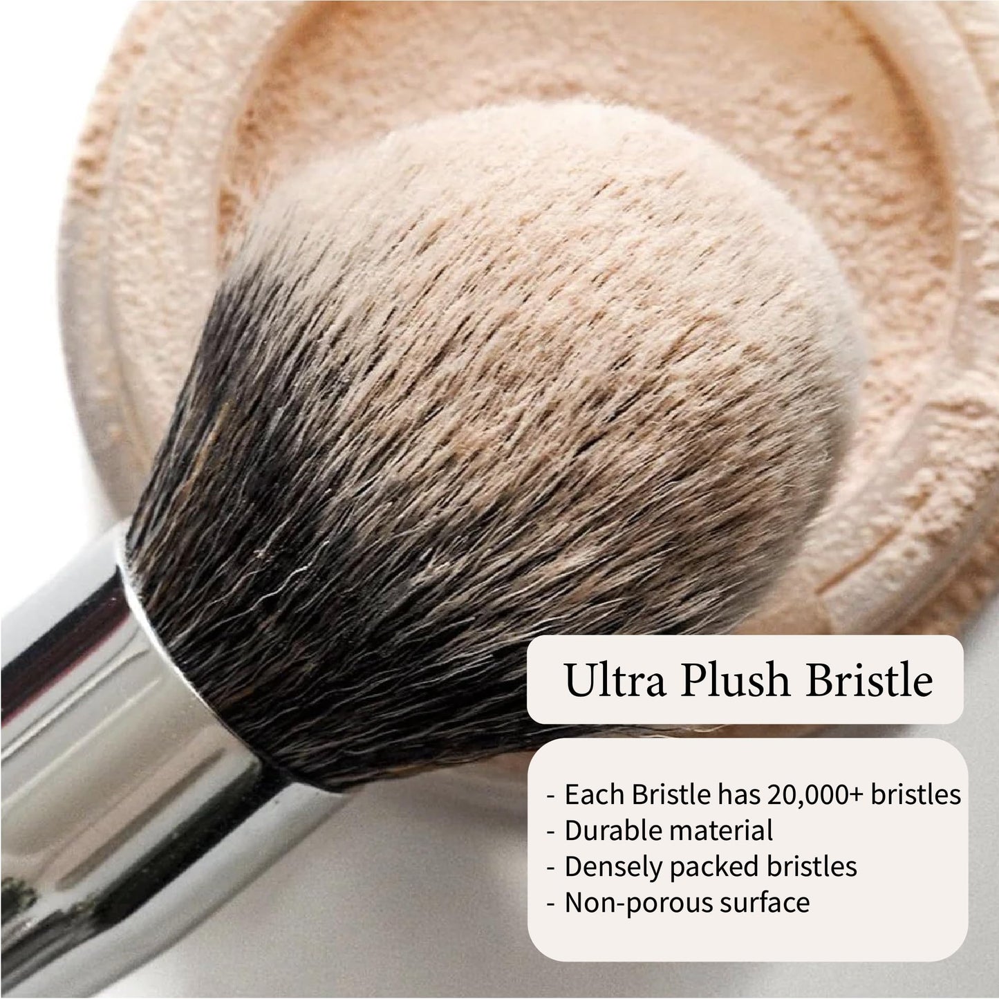 TADA Natural Beauty Kabuki Brush for Foundation Powder Blush & Bronzer, Makeup Brushes for Liquid Powder and Cream