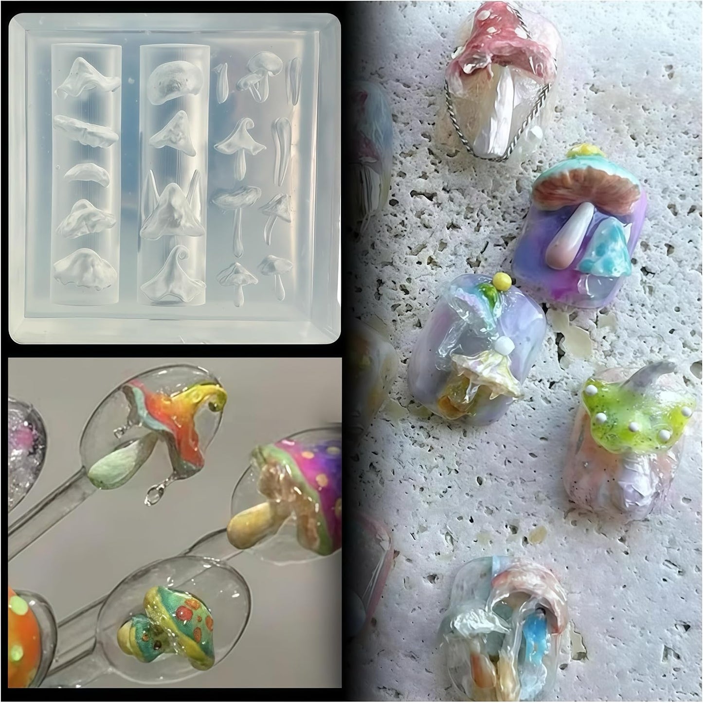 3D Sea Shell Nail Mold - Silicone Nail Art Tools for Summer Beach Ocean Charms | Perfect for Resin Crafts