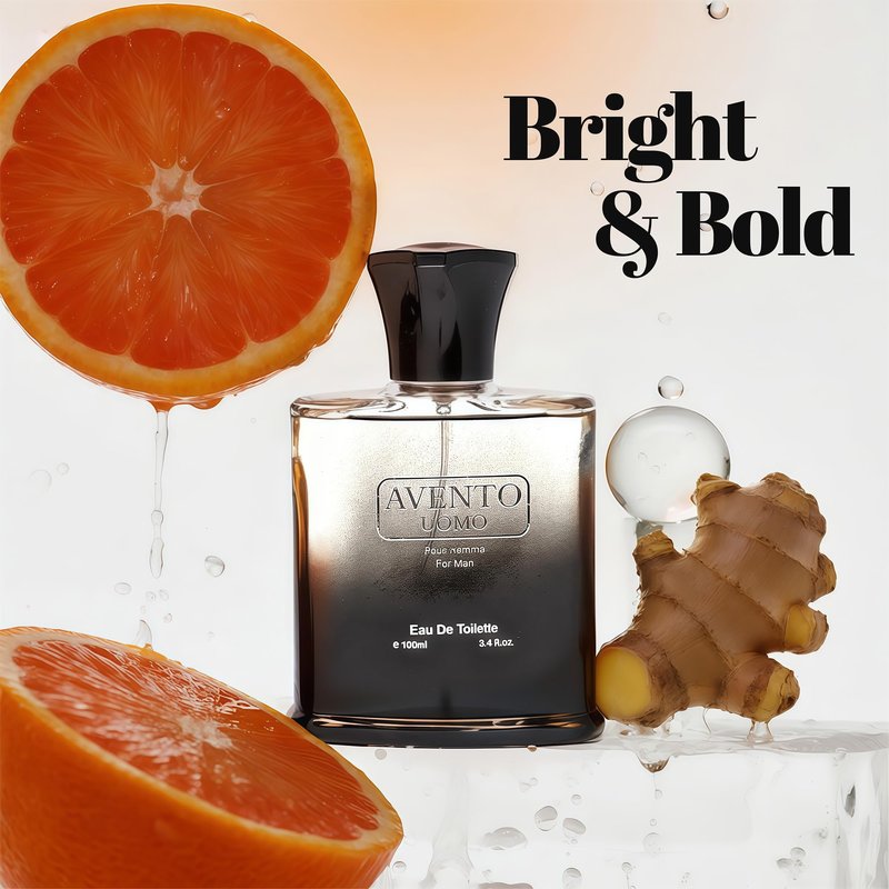 A CENTER Avento Eau de Parfum for Men 3.4 Fl Oz Perfume | Long Lasting Sophisticated Woody & Aromatic Fragrance | Elegant Glass Spray Bottle | Cologne Gift Daily Use