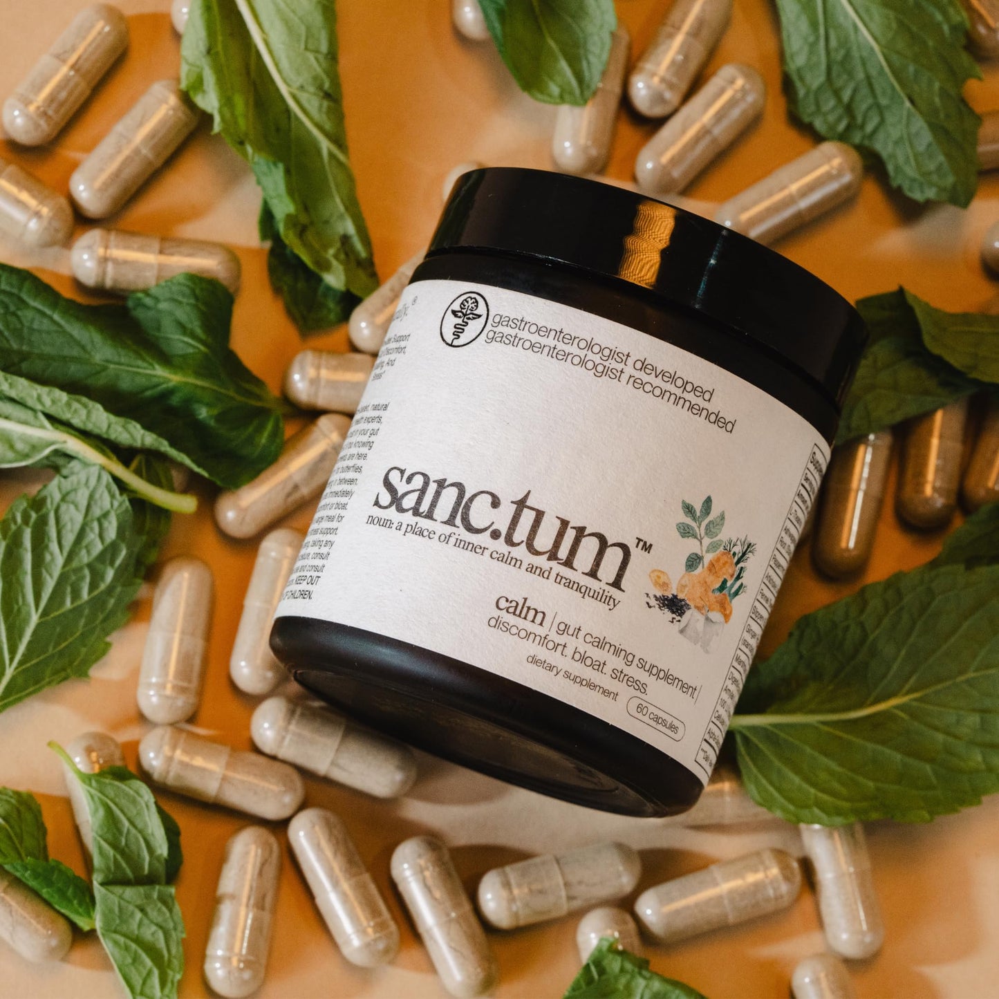 Sanctum™ Physician Formulated & Physician Recommended Gut Calming Supplement for Discomfort, Bloating, and Stress