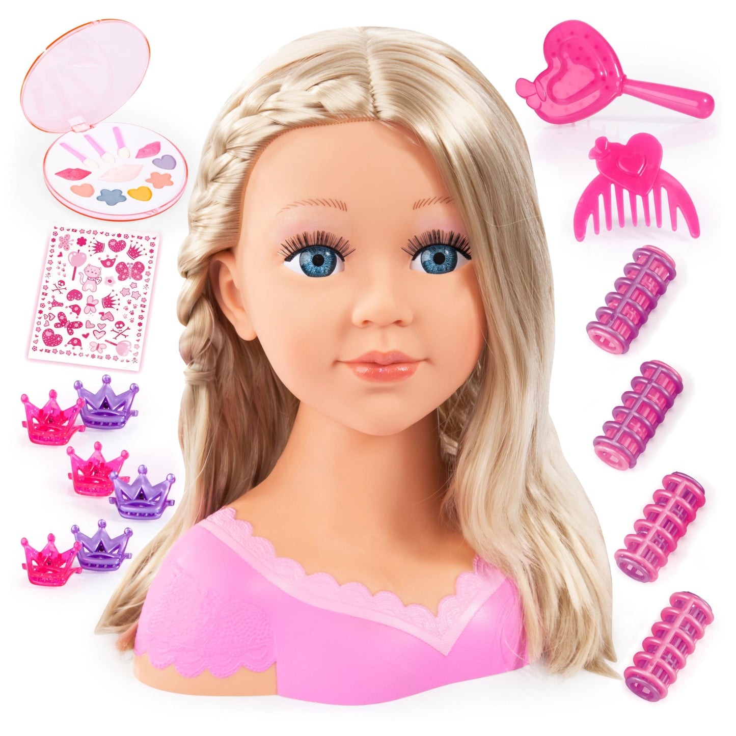 Bayer Design Charlene Super Model Blonde Styling Head with Makeup