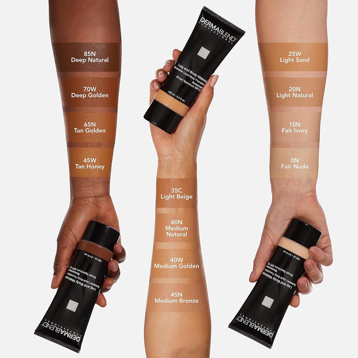 Dermablend Leg & Body Makeup Foundation - SPF 25, Full Coverage, Waterproof