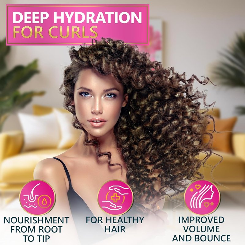 Curly Hair Shampoo & Conditioner Set - Sulfate-Free, Curl Defining | Deep Moisturizing for Wavy & Frizzy Hair