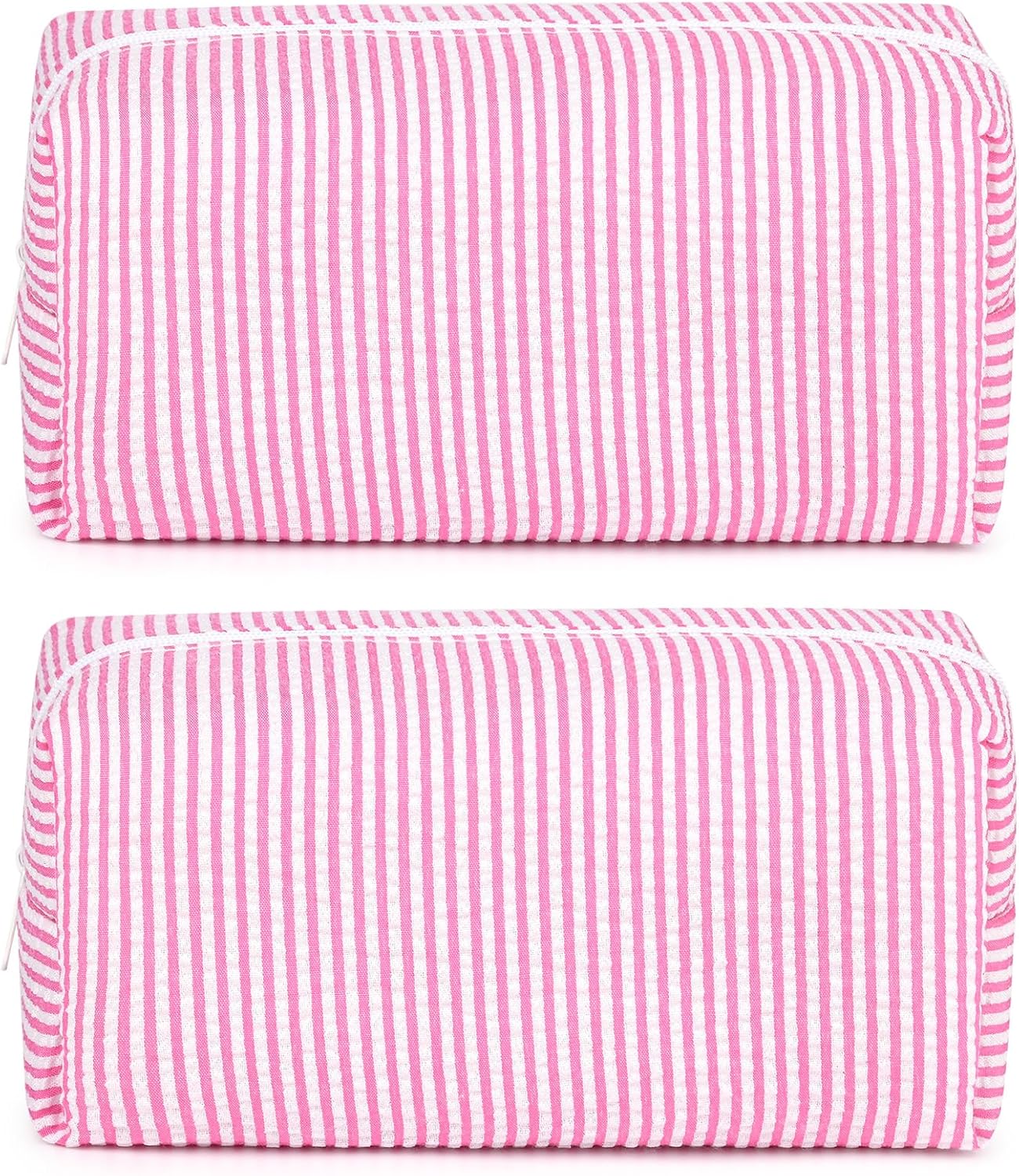 Bridesmaid Proposal Gifts - 6PCS Corduroy Blue Makeup Bags | Wedding Party Favors & Toiletry Organizers