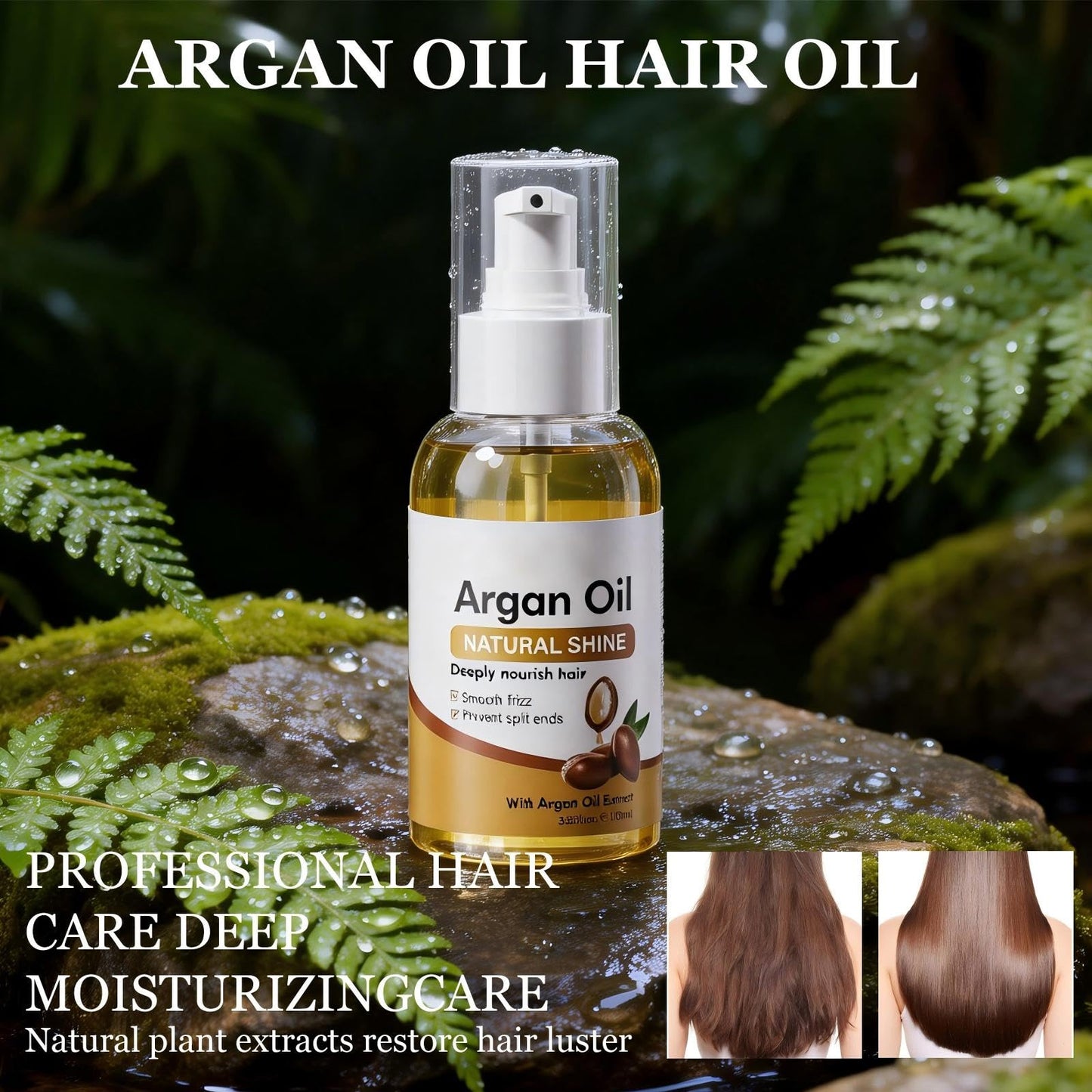 JoanofArc Hair Oil Spray, Argan Oil Hair Care, Deep Moisturizing Hair Care Essence, For Dry, Damaged, Coarse, and Frizzy Hair, Control Shine and Split End Repair, Penetrating Hair Oil, 100 ML