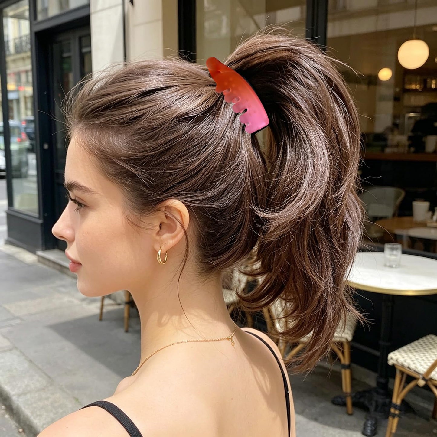 Gradient Matte Banana Hair Clips - 3 Pcs Colorful Non-Slip Hair Claw Clips for Strong Hold | Summer Accessories for Women & Girls