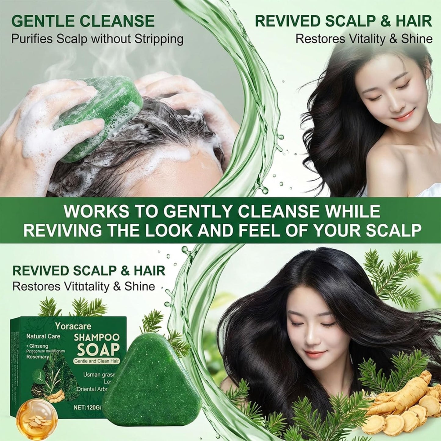 Korean Scalp Revival Bar - Strengthening Botanical Formula for Thinning Hair | Deep Hydration (4.23 oz)