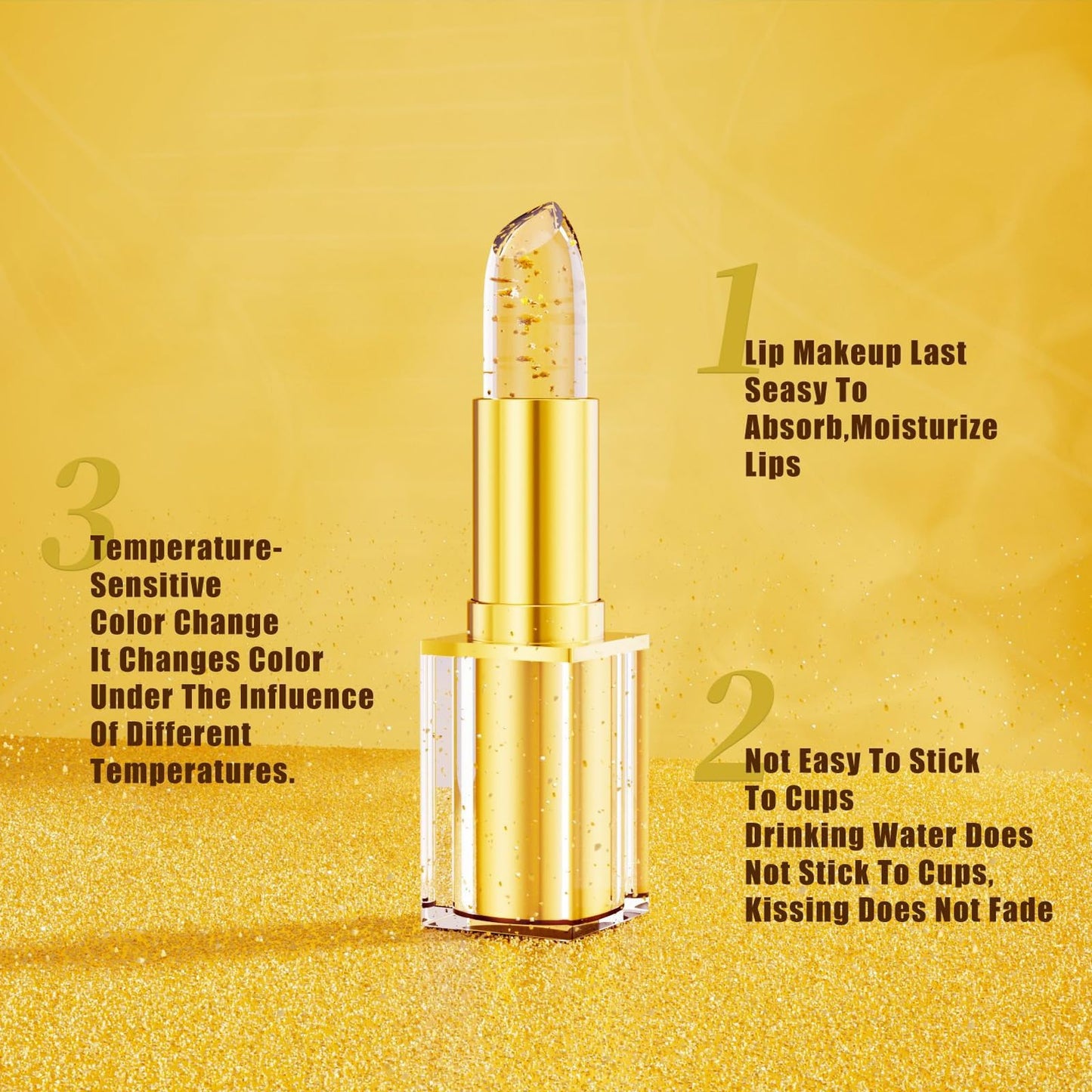 Fenvio Lipstick - pH Adjusting Lipstick, for Mature Women, Transfer Proof Color Changing Lipstick, Long Lasting Warm Change Waterproof Glossy Shine Lip (1 pcs)