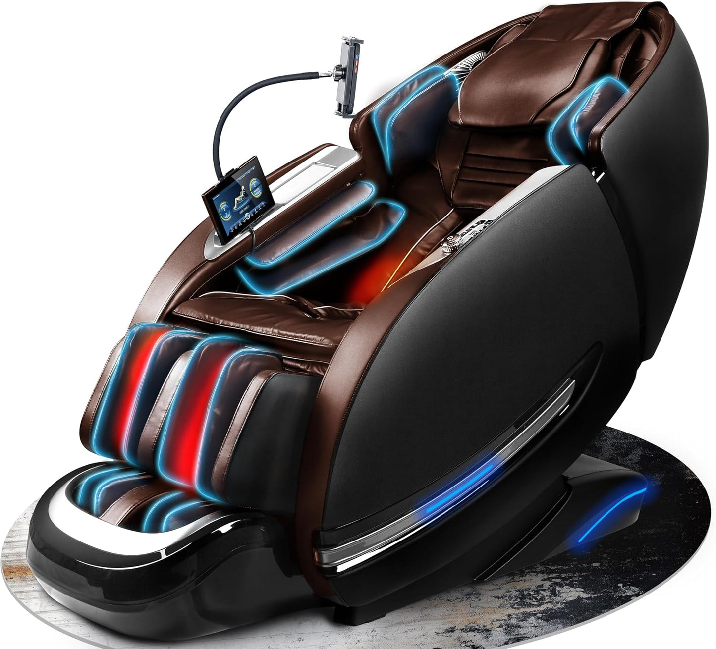Full Body Massage Chair - Zero Gravity SL-Track Shiatsu Recliner with 12 Auto Modes, Heated Waist & Calf | L183 Black