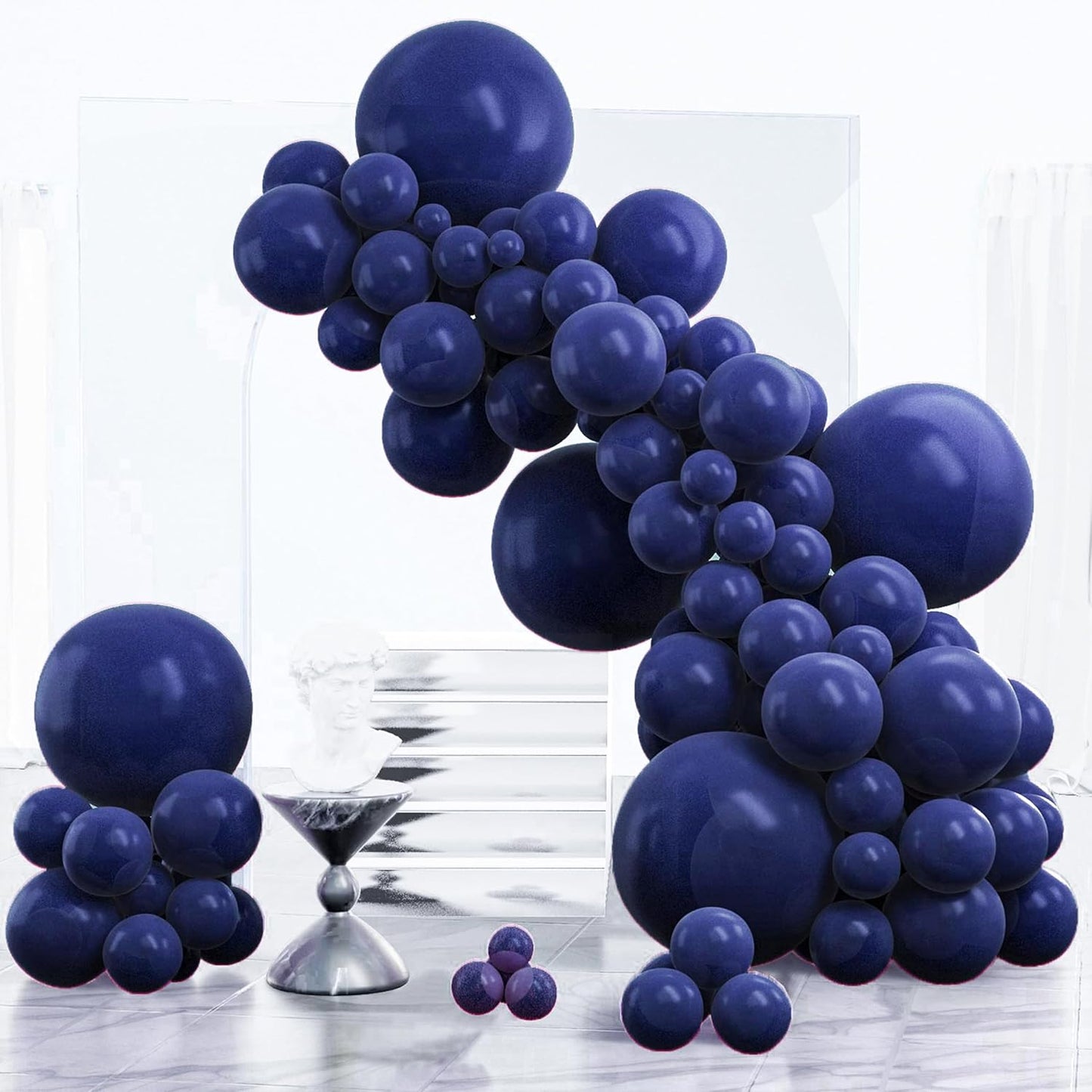 Black Balloon Arch Kit - 140 Pcs in 5-18 Inch Sizes for Baby Showers, Birthdays & Anniversaries | Elegant Black Decor