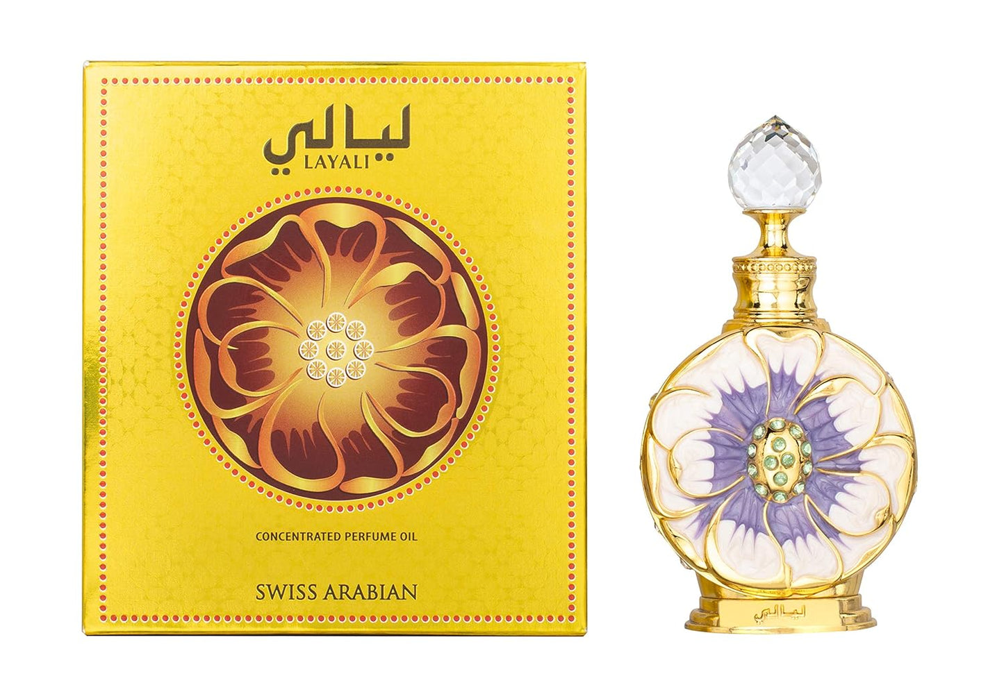 Swiss Arabian Layali - Luxury Personal Perfume Oil - Long-Lasting Seductive Fragrance - 0.5 Oz