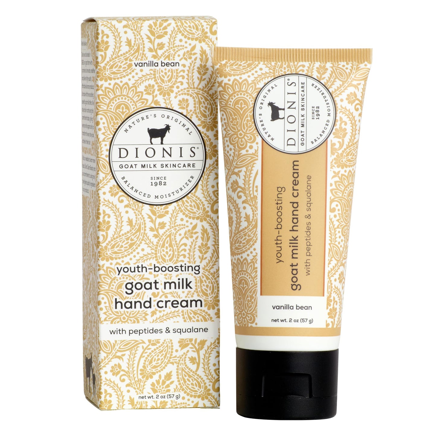 Dionis Goat Milk Youth Boosting Hand Cream, Vanilla Bean, 2 oz