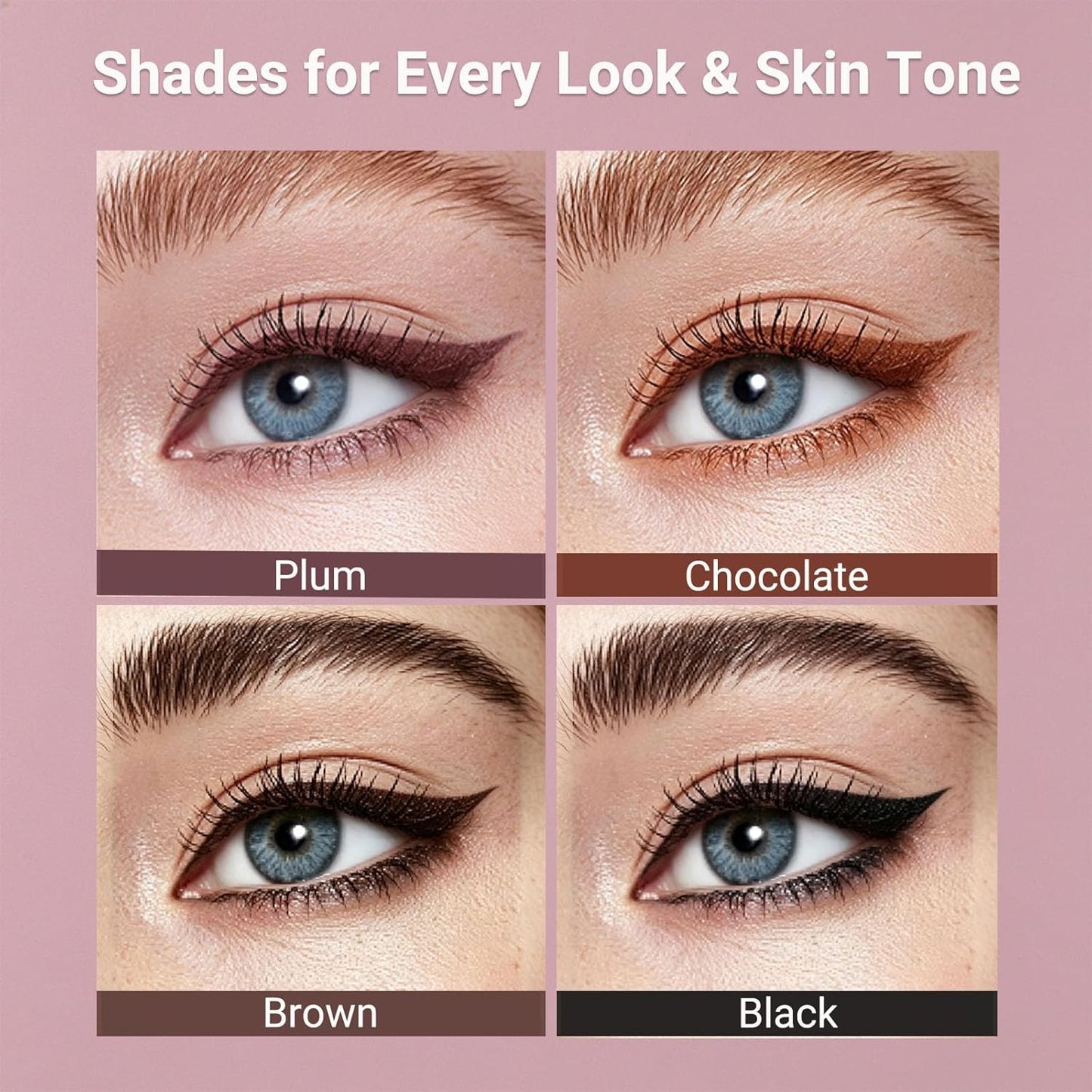 Creamy Glide-On Eyeliner Pencil for Mature Eyes - Waterproof, Smudge-Proof, Long-Lasting | Soft Natural Finish