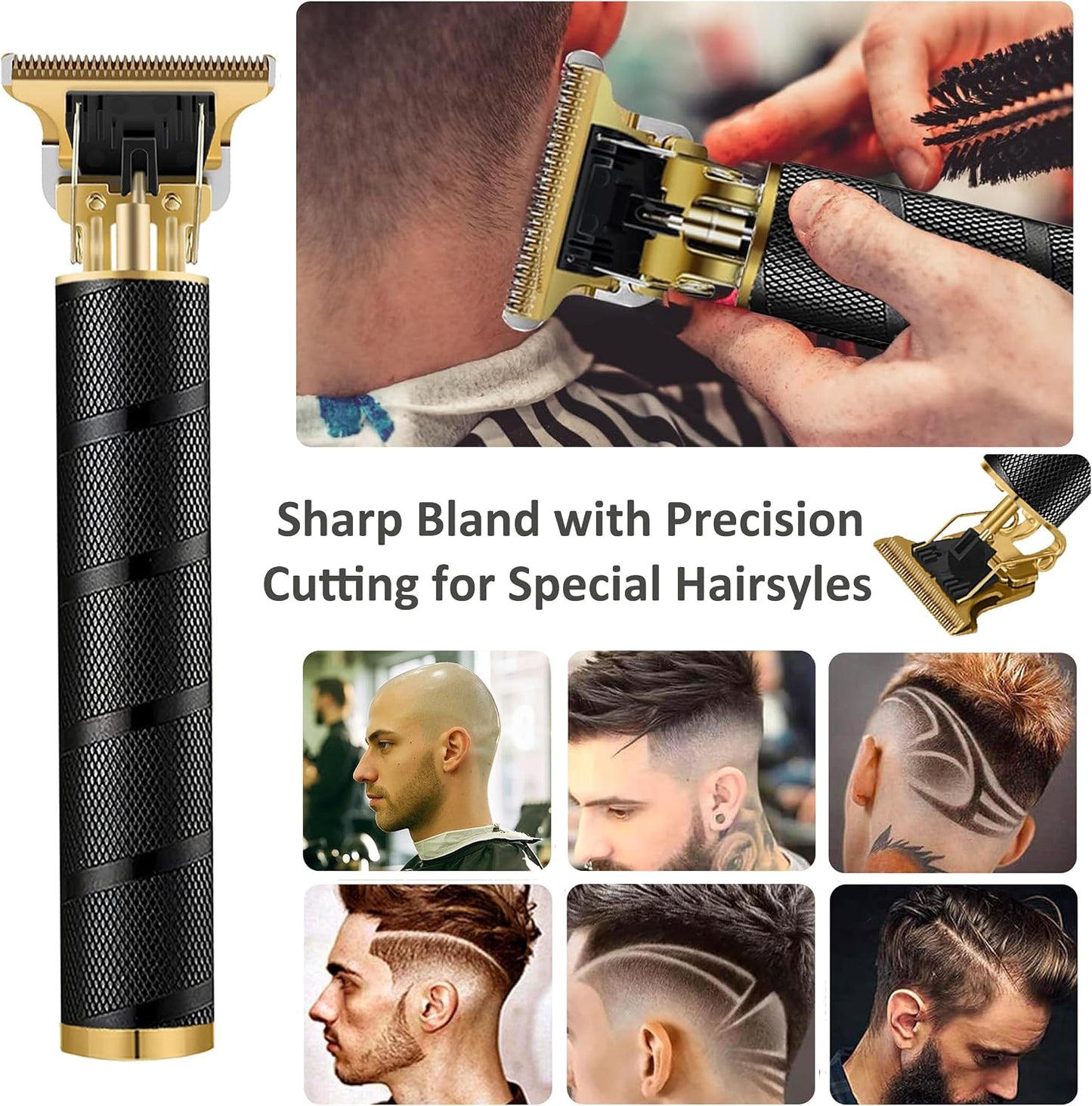 Cordless Hair Clipper & Beard Trimmer - Rechargeable T-Blade Grooming Kit for Home & Travel | Perfect Gift for Men
