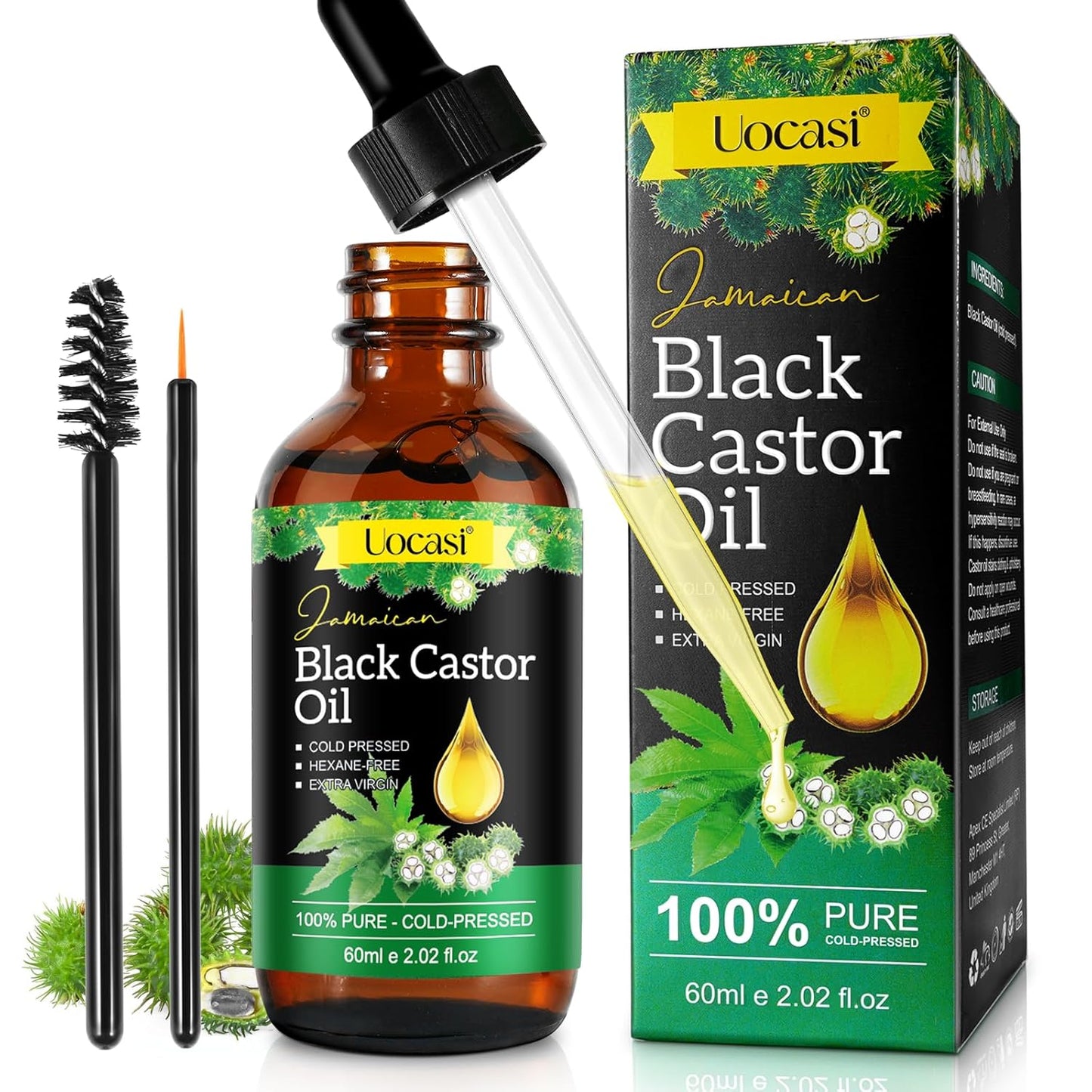 Jamaican Black Castor Oil - 100% Pure Organic Cold Pressed | Hair Growth, Eyebrow Nourishment & Skin Hydration