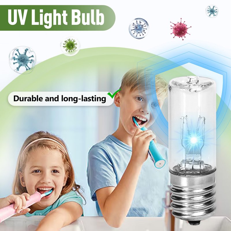 4-Pack 3W 10V E17 UV Replacement Bulbs, Compatible with Philips Sonicare HX6150 HX6160/D HX7990 Charger Base