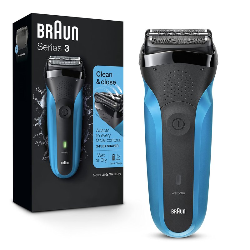 Series 3 3010s Wet & Dry Electric Shaver for Men/Rechargeable Electric Razor, Blue