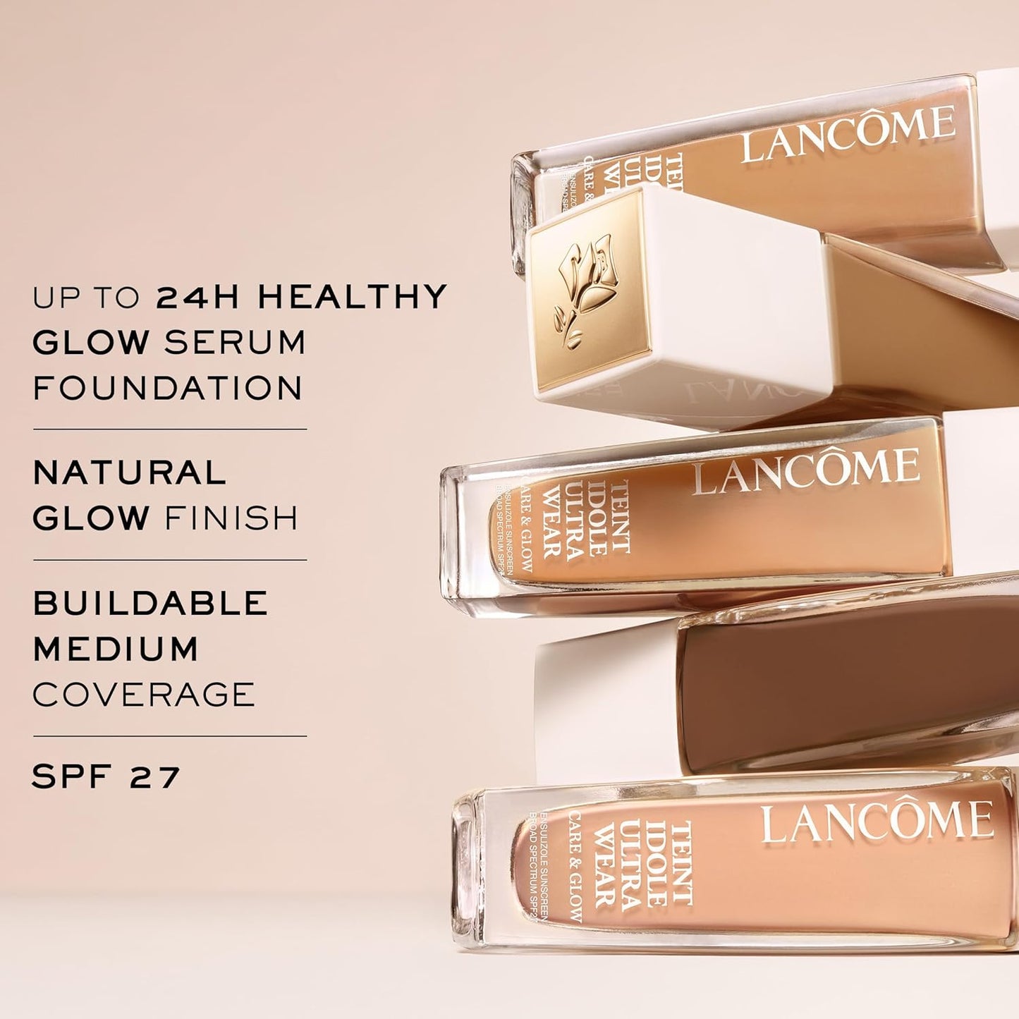 Lancôme Teint Idole Ultra Wear Foundation - Hydrating SPF 27, Medium Buildable Coverage & Glow Finish