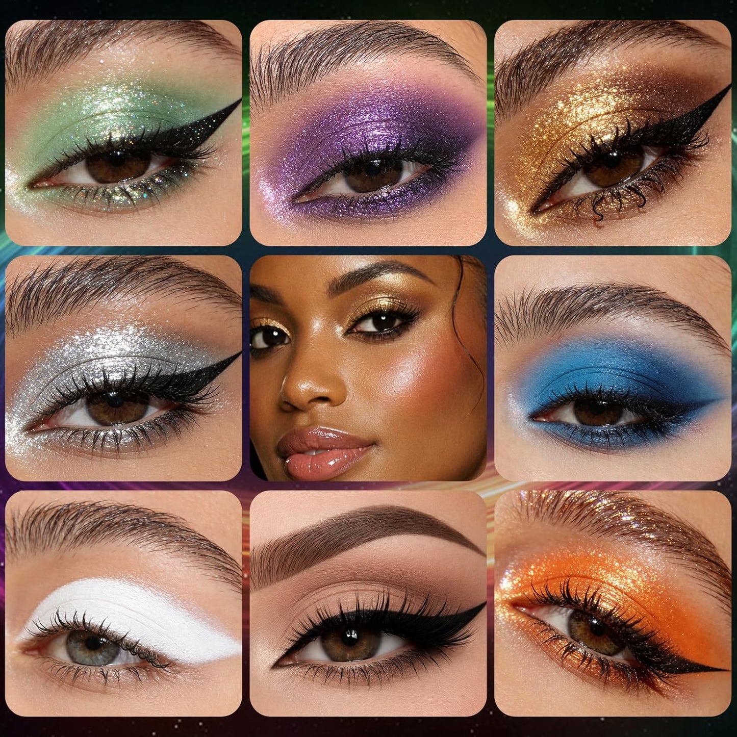 UCANBE Baked Eyeshadow & Highlighter Palette - High Pigment Matte & Shimmer | 03 Enchanted Gemstone