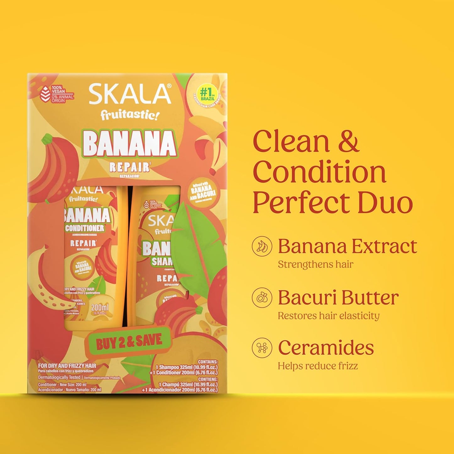 Skala Banana Shampoo & Conditioner Set - Nourishing Formula | 325ml