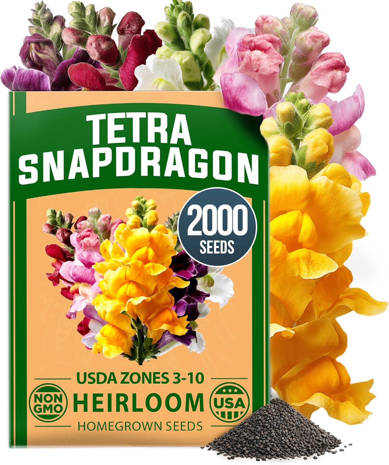Zinnia Dahlia Seeds Pack - Non-GMO 524 Flower Seeds for Vibrant Pollinator Gardens | Easy-to-Grow Outdoor Blooms