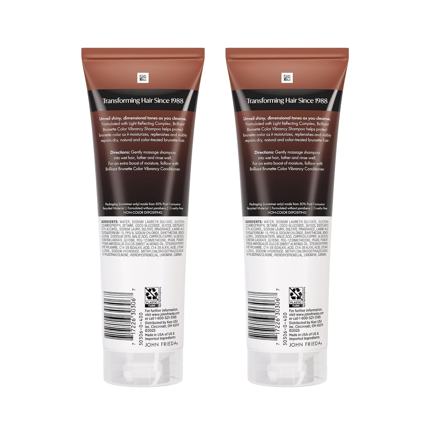 Brilliant Brunette Color Vibrancy Shampoo - Nourishing Formula for Rich Color | 8.45 Fl Oz, Pack of 2