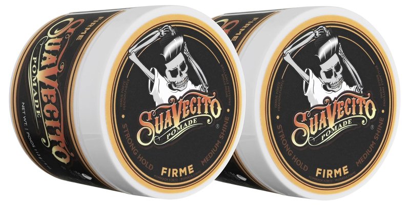 Suavecito Pomade Firme Hold | Strong Hold Hair Pomade for Men - Medium Shine, Water-Based, 4 oz, 2 Pack