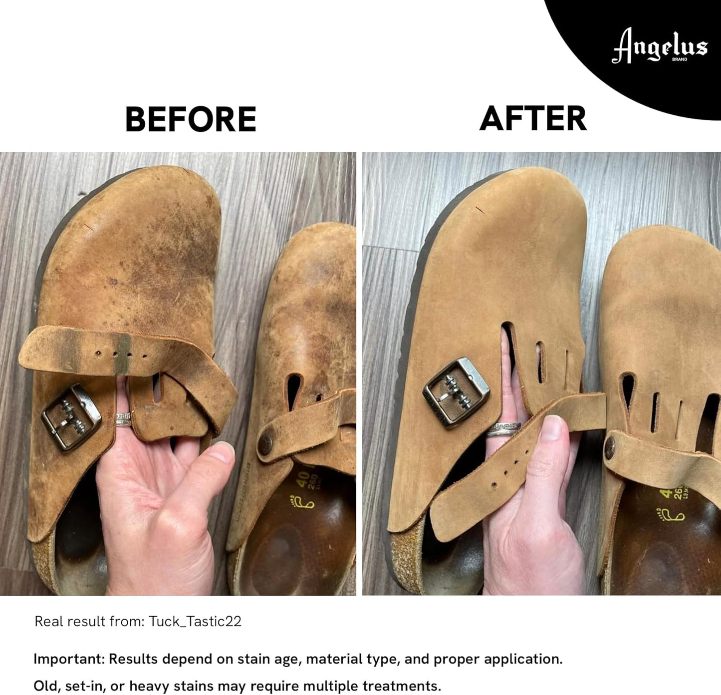 Angelus Suede & Nubuck Cleaner Kit - Stain Removal Eraser & Brush for Leather, Shoes, Handbags, Jackets | Restores Nap