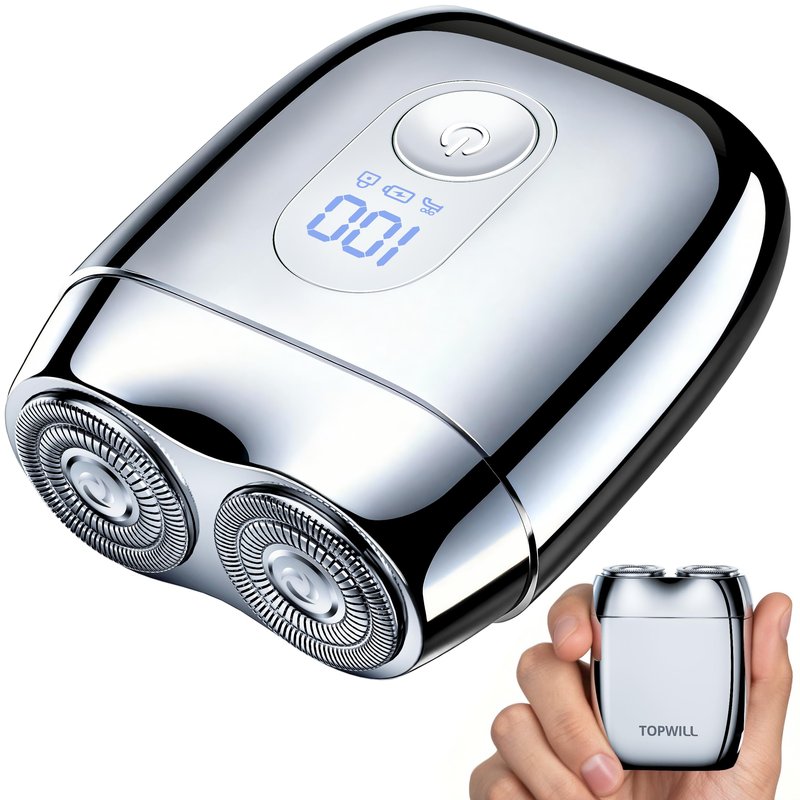 2026 New Alloy Mini Electric Shaver for Men, Portable Travel Rechargeable Razor with Mirror Cap, Waterproof, Smooth & Close Shave, Ideal Gift for Husband Boyfriend, RX40+Gift Bag