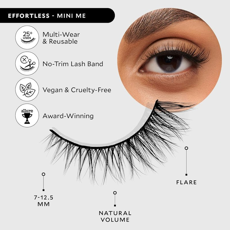 Effortless Velour Lashes - Natural Fluffy False Eyelashes, Lightweight & Reusable | Vegan, No Trim, All Eye Shapes