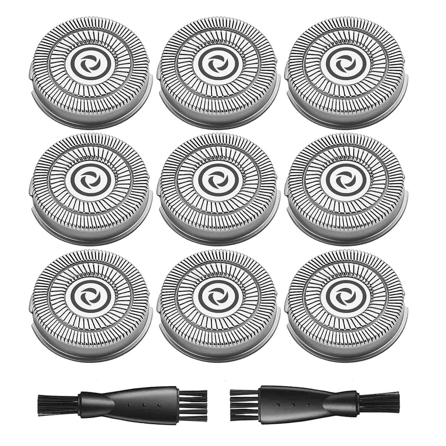 9 Pack Electric Razor Replacement Blades Compatible with rategist Electric Shaver Blades rategist Replacement Blades for rategist Rechargeable Electric Shaver WD-787, 2 Cleaning Brush