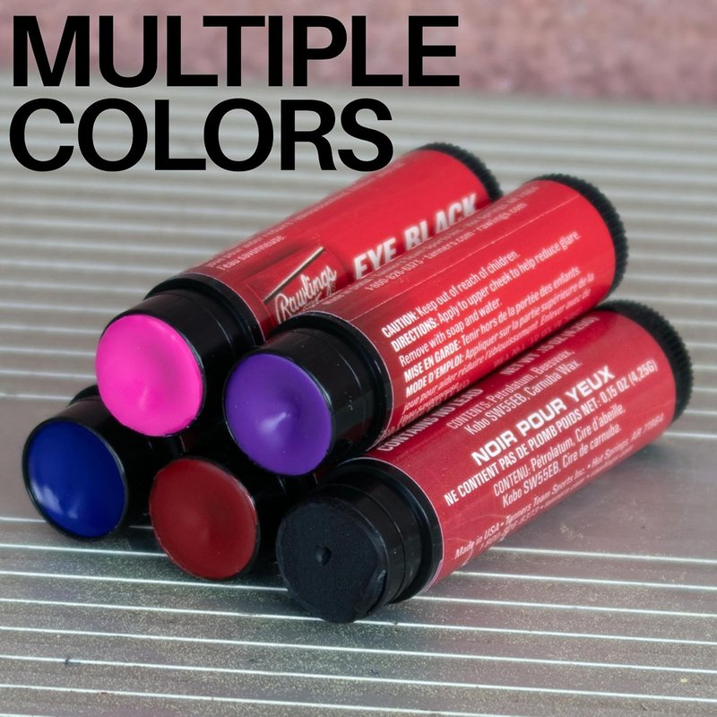 Rawlings Eye Black Stick - Retractable Tube for Glare Reduction | Baseball & Softball | Multiple Colors Available