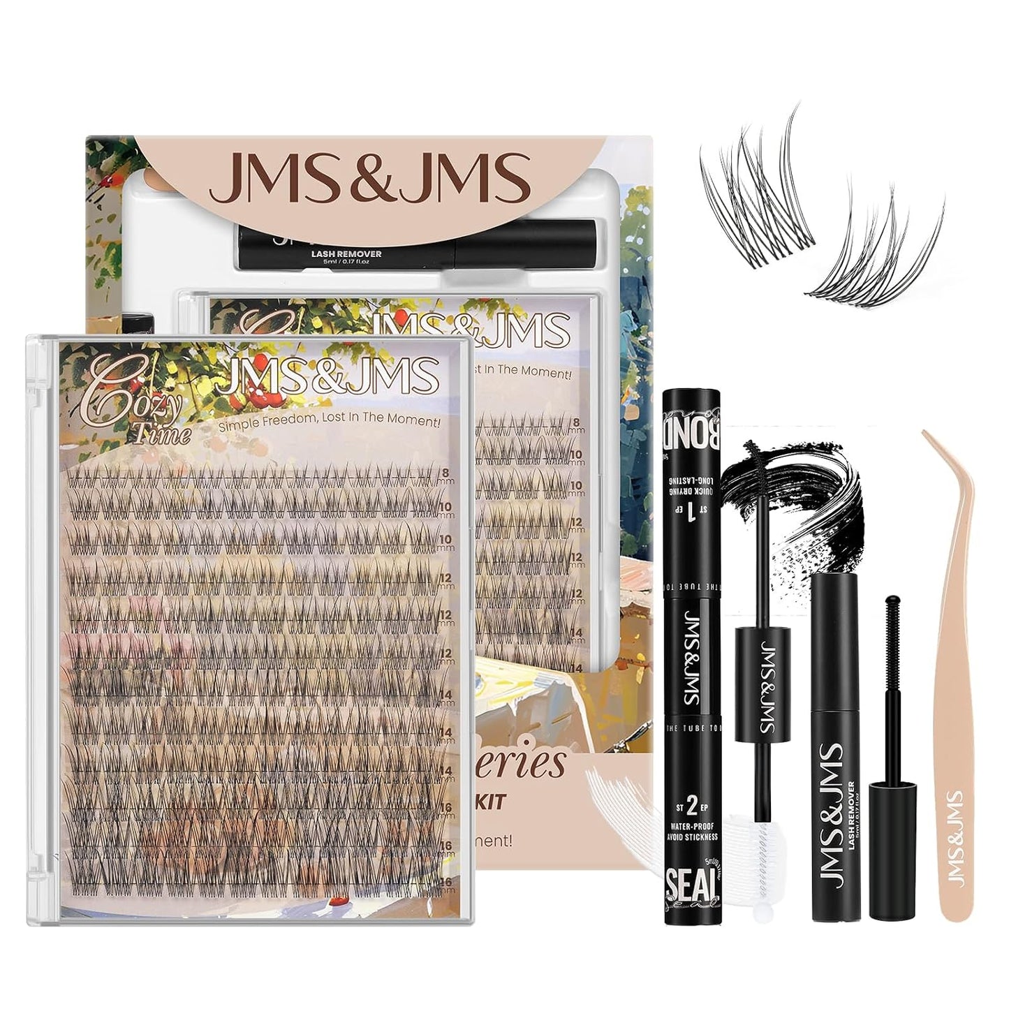 Spider Lash Clusters - Wispy Eyelash Extensions with Invisible Band | D Curly 8-16mm