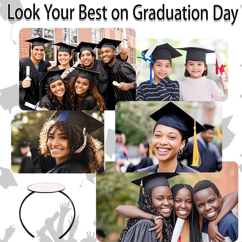 Graduation Cap Headband - Firm Anti-Fall Hairband for Graduates | Stylish & Comfortable Design