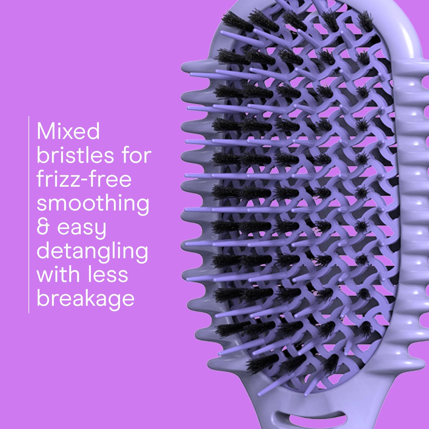 Conair Curl Define Pro Hair Brush for Curly Hair, Dual-Vent Design with Continuous Grooves, Mixed Bristles for Frizz-Free Detangling, Smoothing, and Curl Definition