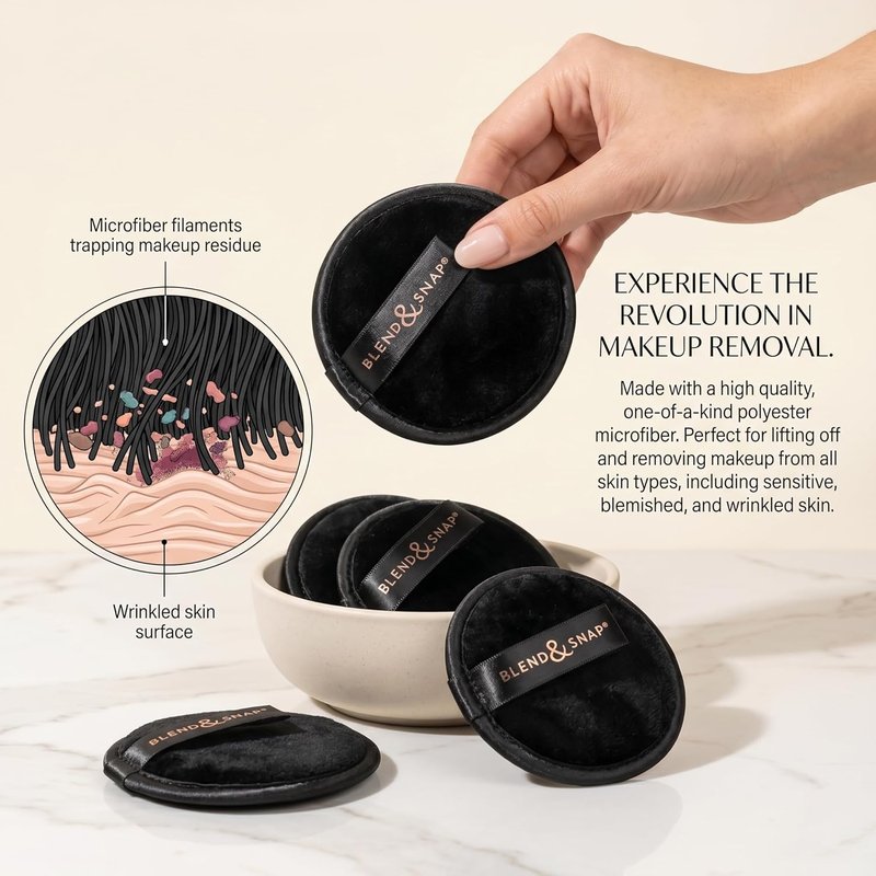 Reusable Makeup Remover Pads - Soft Cotton Rounds for Gentle Makeup Removal | 2 Pack, Eco-Friendly Alternative