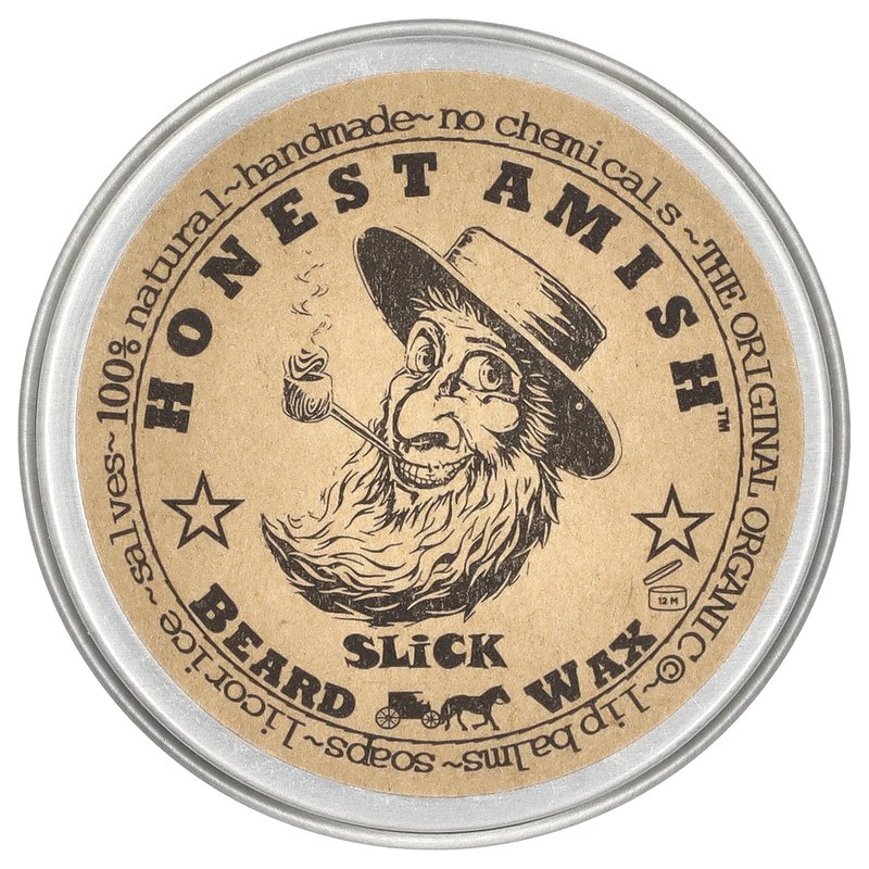 Honest Amish Slick Beard Wax - All Natural and Organic - 2 ounce