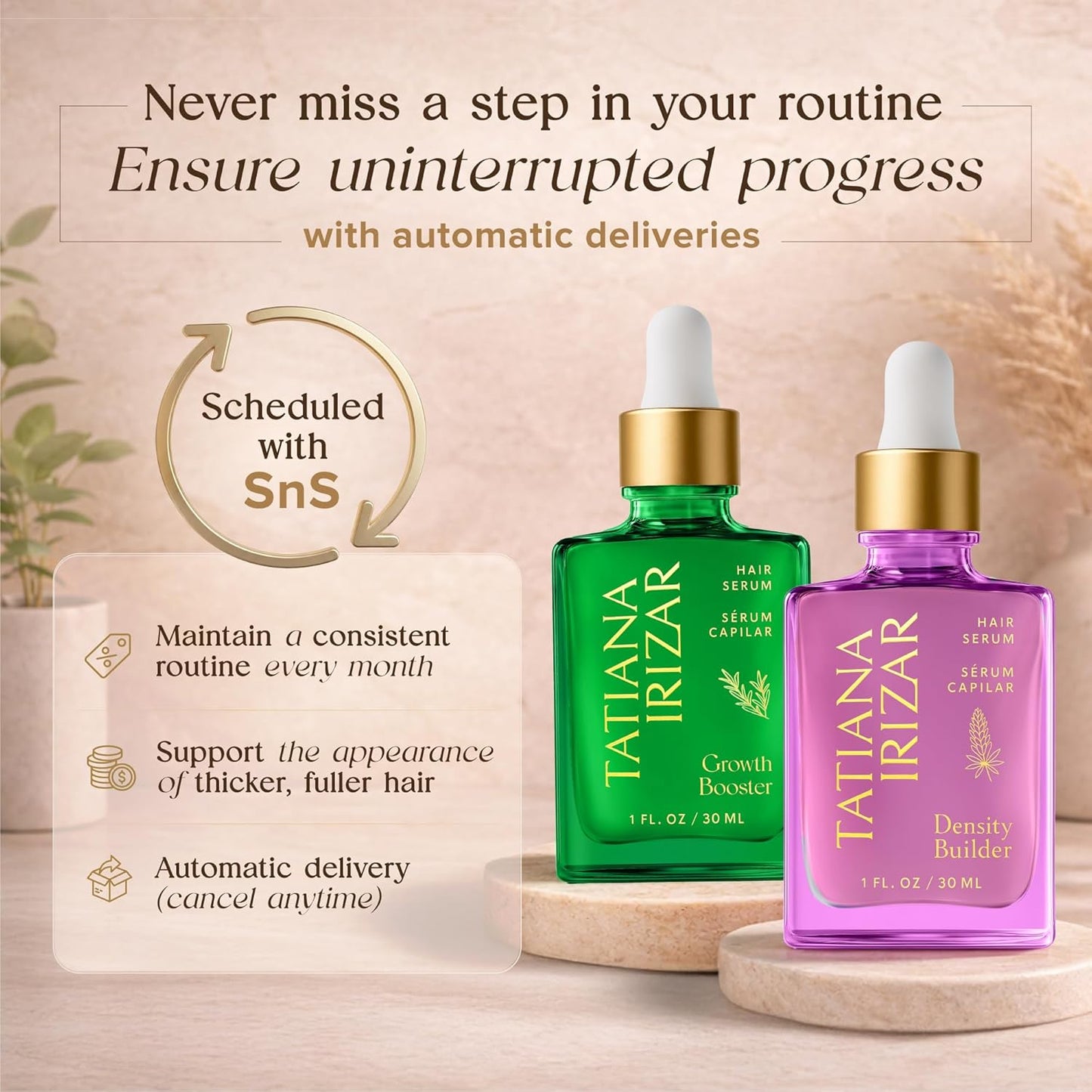 Hair Growth Serum for Women - Non-Greasy Rosemary & Amla Treatment | 3 Pack, 1 Oz Each
