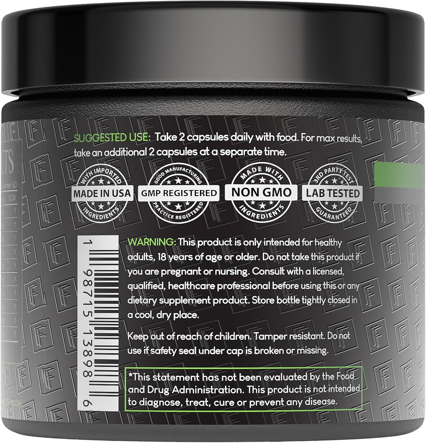 Crown of Glory 10-in-1 Hair Growth Formula - DHT Blocker with Pumpkin Seed Oil | 120 Capsules for Faster Growth & Thickness