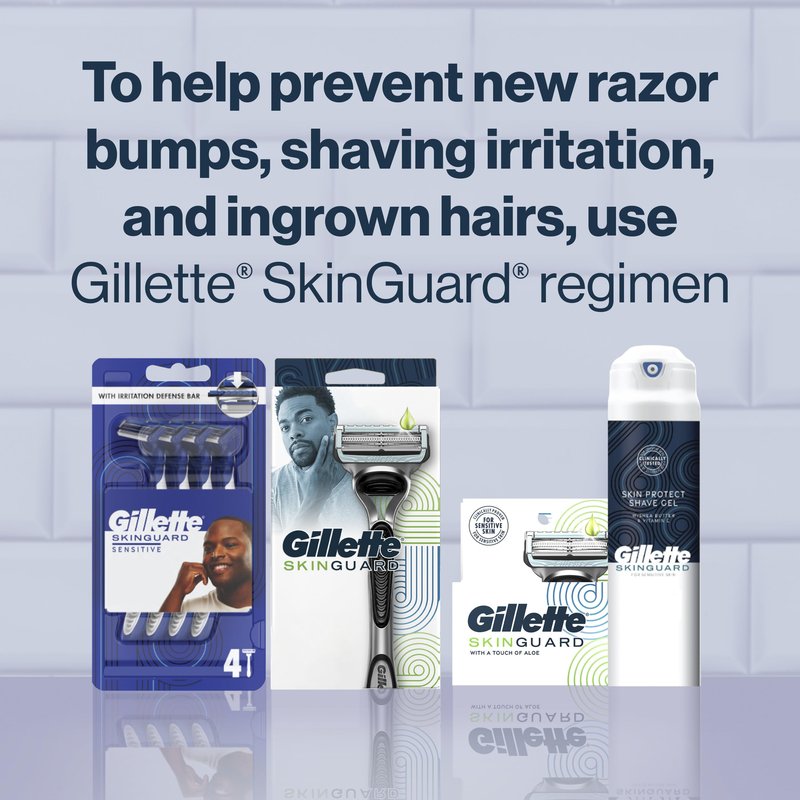 Gillette SkinGuard Men's Razor Handle + 2 Blade Refills
