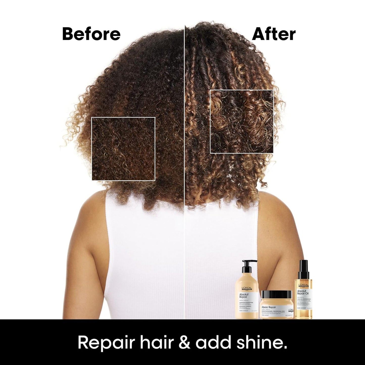 L'Oréal Professionnel Absolut Repair Mask - Nourishing Protein Treatment for Dry, Damaged Hair | Hydrates & Adds Shine