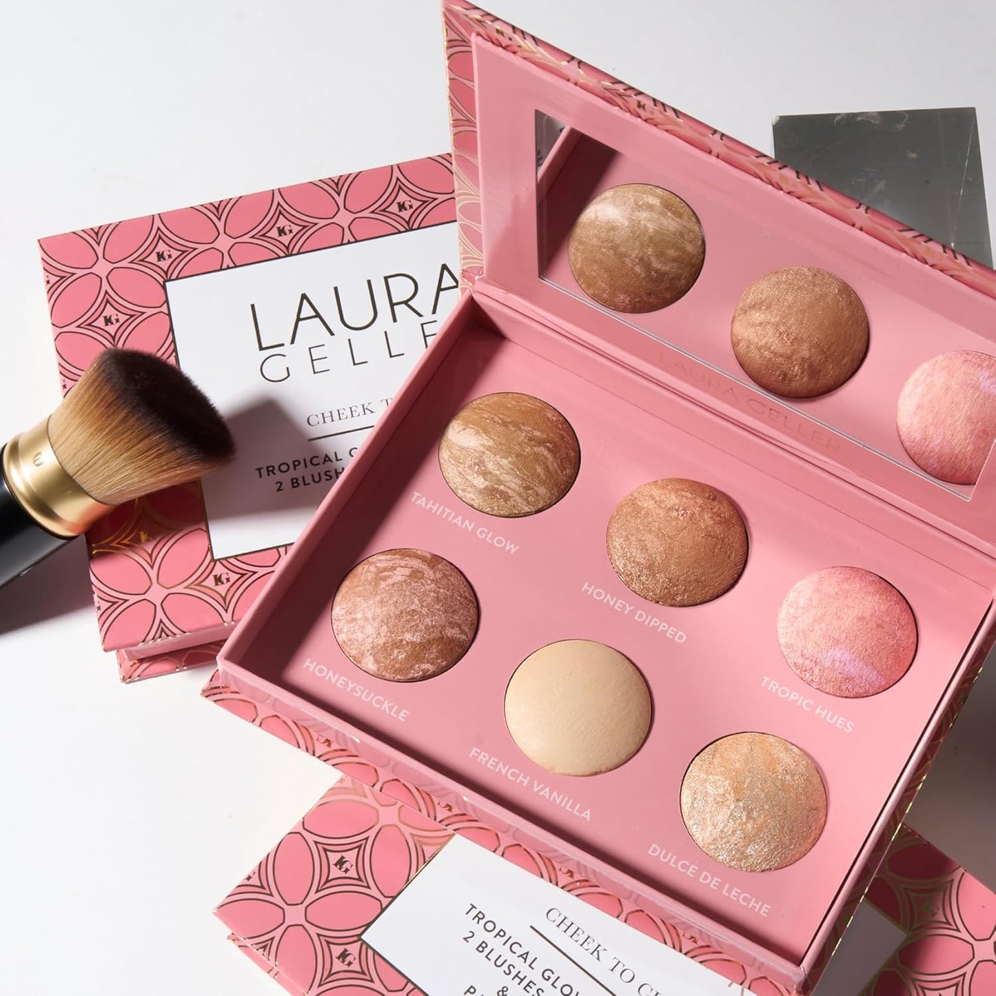 Cheek to Chic Tropical Glow Baked Face Palette - 2 Blushes, 2 Bronzers & 2 Highlighters