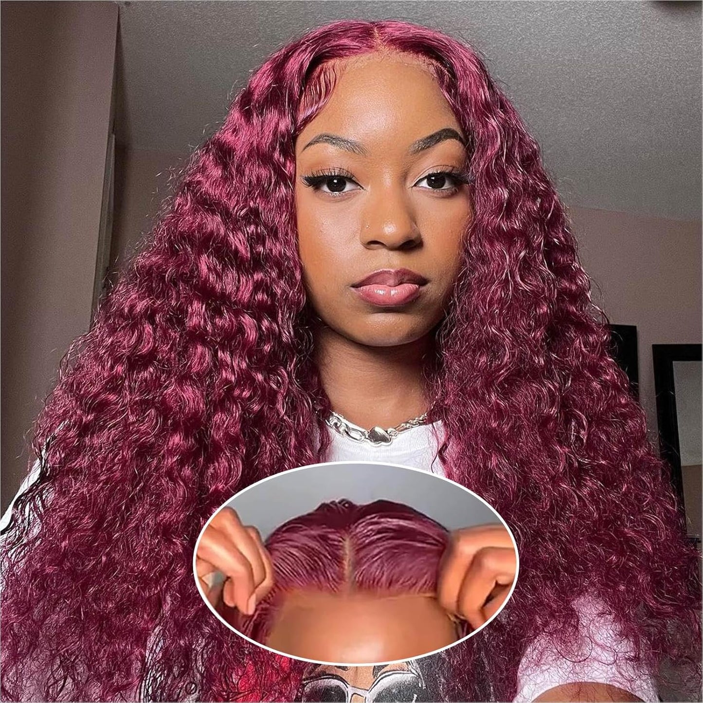 Curly Bob Wig - 200% Density Deep Wave Human Hair | 5x5 HD Lace Closure, 18 Inch, Black for Women