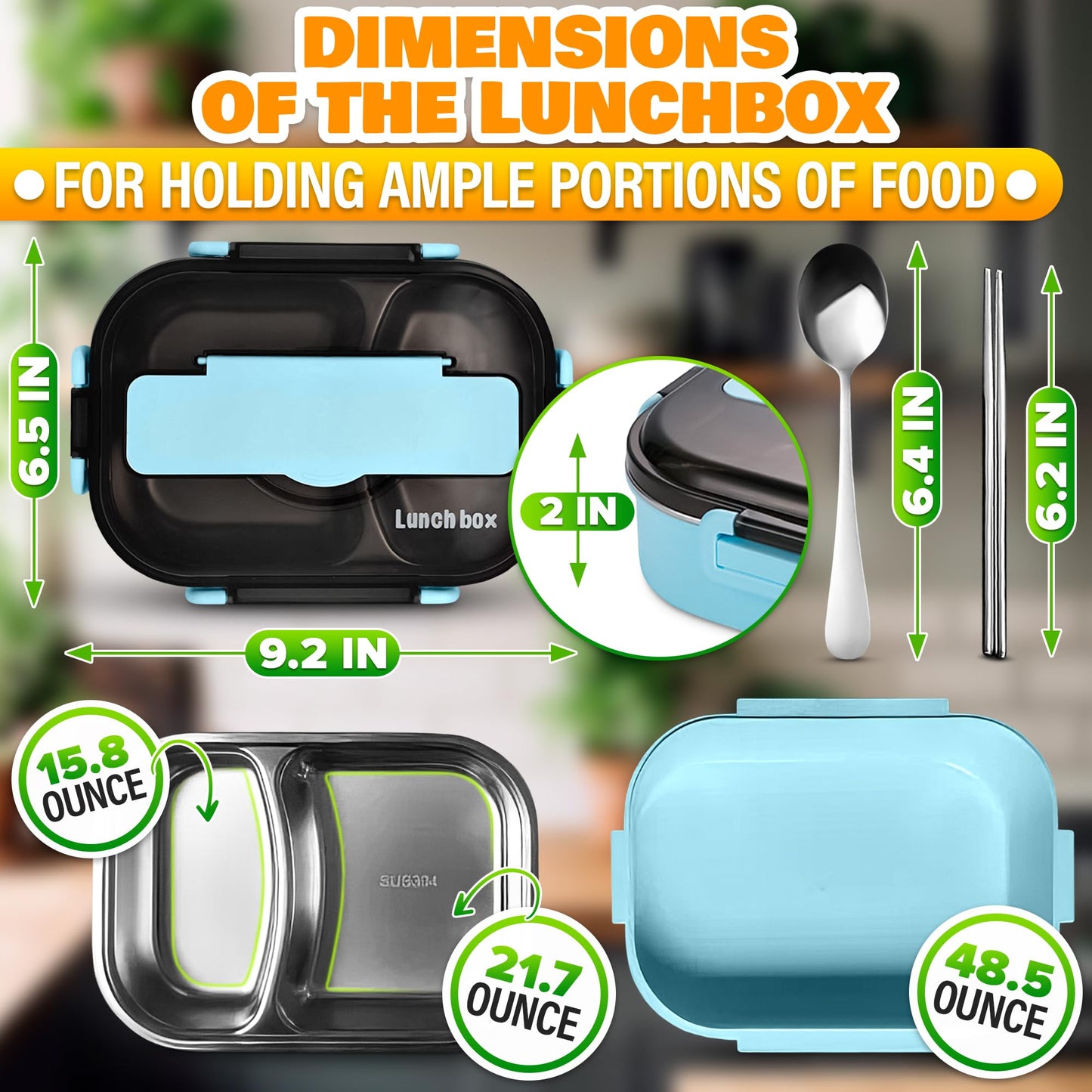 Insulated Lunch Bag for Men - Small Lunch Box for Women (3.5 x 8 x 6.1) with Heat-Resistant 3-Layers Fabric - Thermo Reflective Lining Keeps Food Warm for 4-6 Hours, Designed for Work or Travel