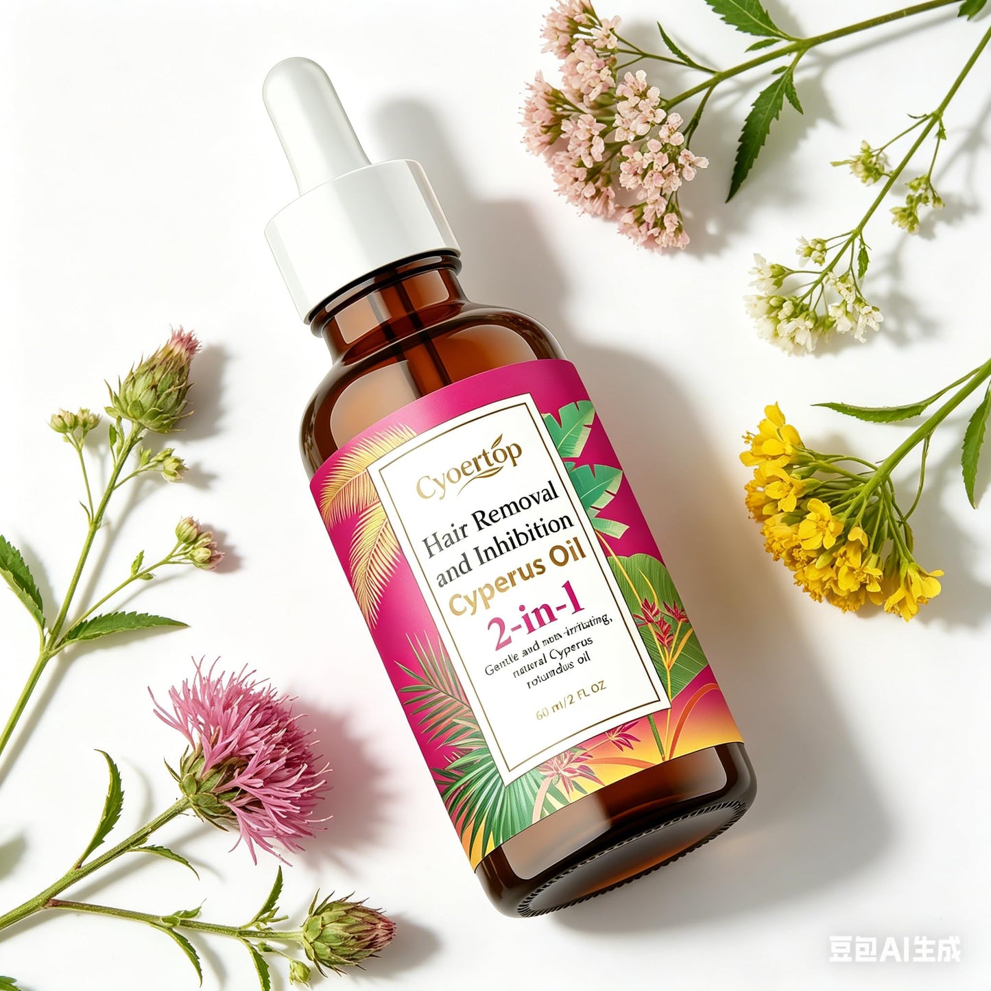 Cypertop Cyperus Rotundus Oil for Hair Removal, 3-in-1 Natural Cypress Rotundus Oil,Combines Hair Removal,3pcs