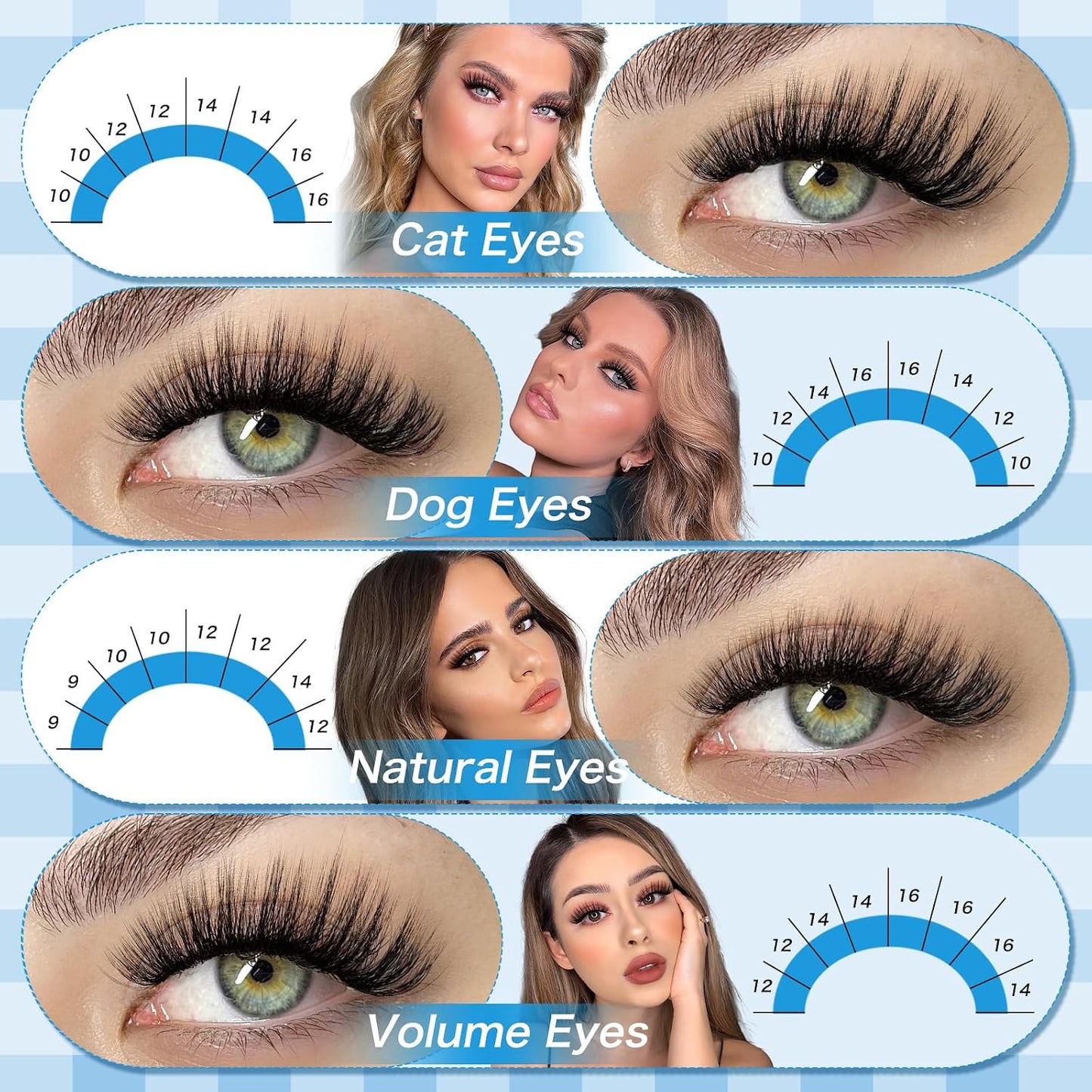 Lash Extension Kit - 280 Pcs Individual Lashes with Bond & Seal | 40D/50D, 9-16mm Clusters